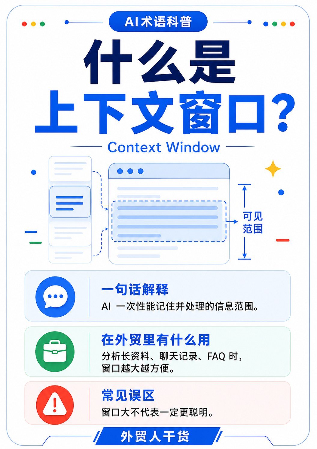AI术语科普 第一批 - 什么是上下文窗口