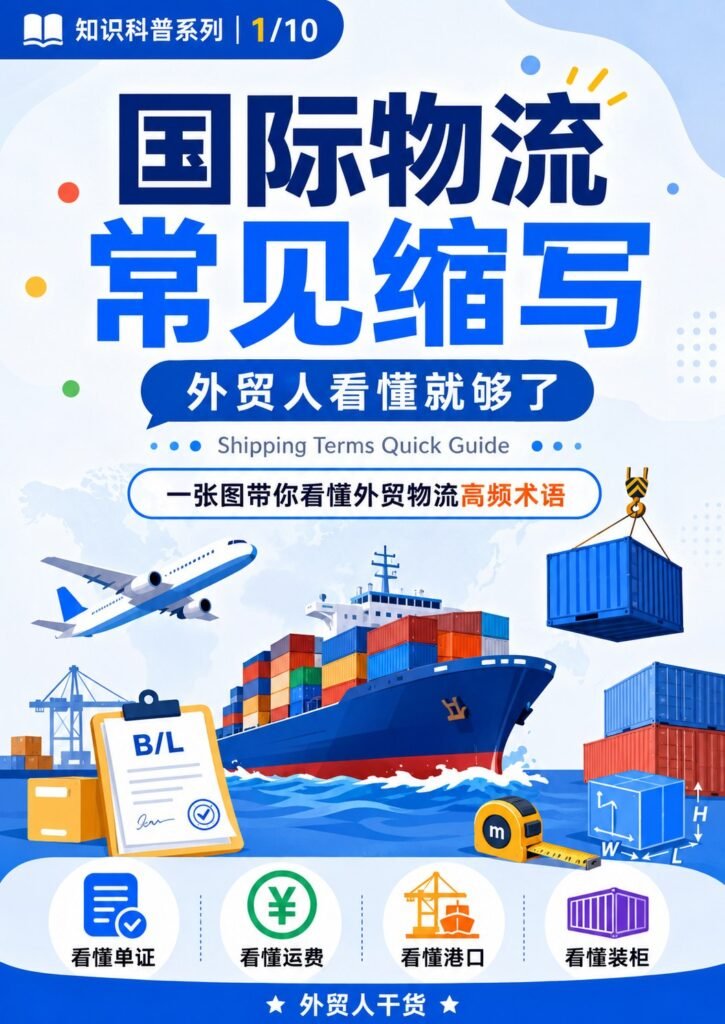 国际物流常见缩写:外贸人看懂就够了 - 国际物流常见缩写 封面