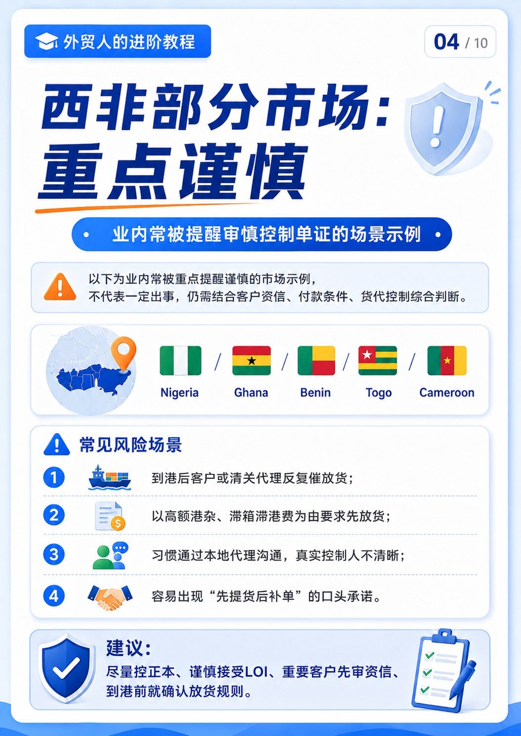 无单放货高风险场景盘点 - 西非部分市场重点谨慎