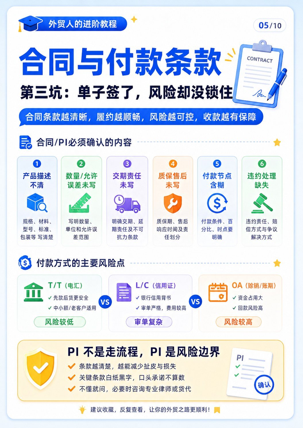 外贸全流程最容易踩坑的节点 - 合同与付款条款