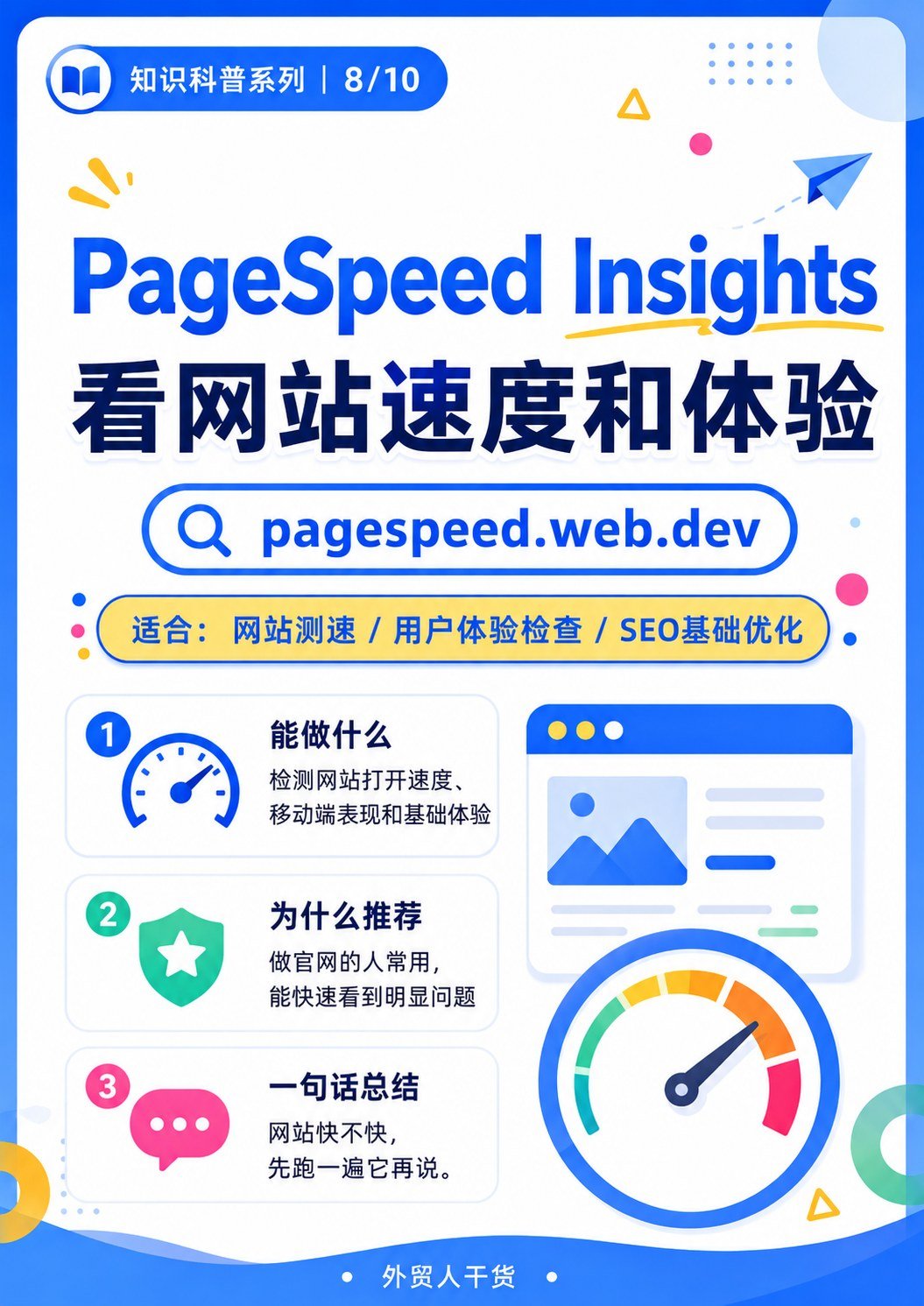除了报关查税,这些网站外贸人超实用 - PageSpeed Insights