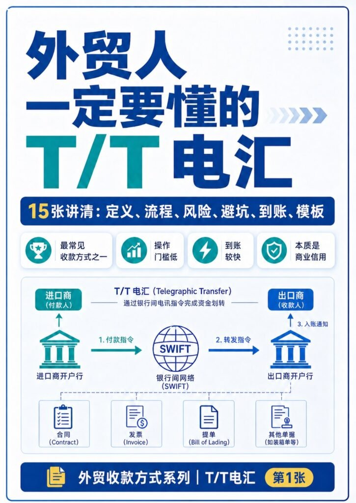 外贸最常用付款方式：T:T 电汇全流程讲清楚 - 外贸最常用付款方式：T:T 电汇全流程讲清楚：第 1 张