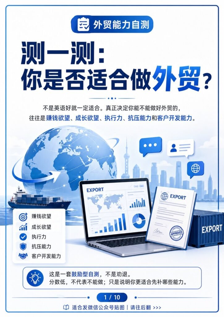 测一测你到底适不适合做外贸 - 测一测你到底适不适合做外贸：第 1 张