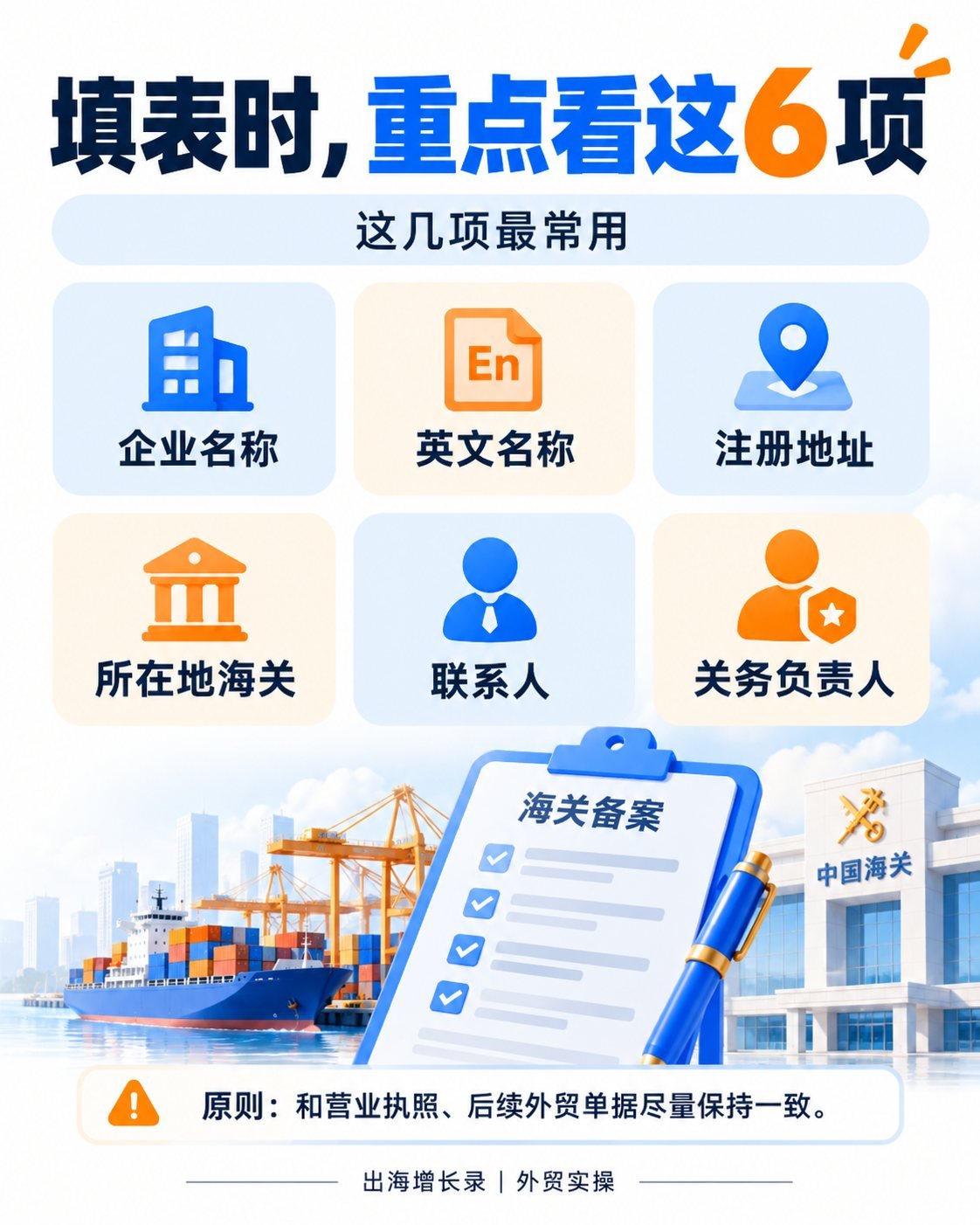 第一次办海关备案：10张图看懂流程与避坑：填表重点六项