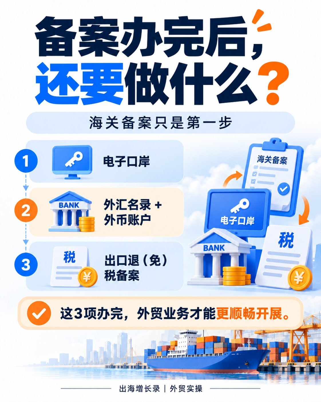 第一次办海关备案：10张图看懂流程与避坑：备案后还要做什么