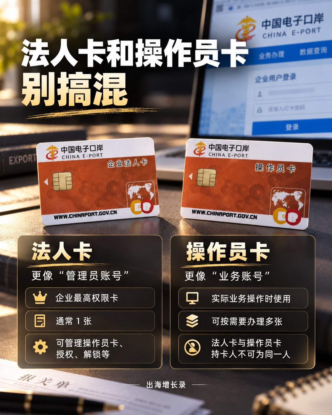 第一次办电子口岸卡：9张图看懂申请流程：法人卡和操作员卡别搞混