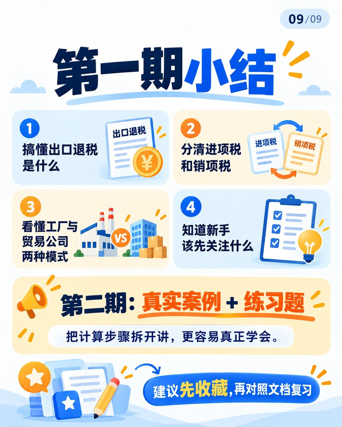出口退税入门第一期：9张图看懂基本原理：第一期小结及第二期预告
