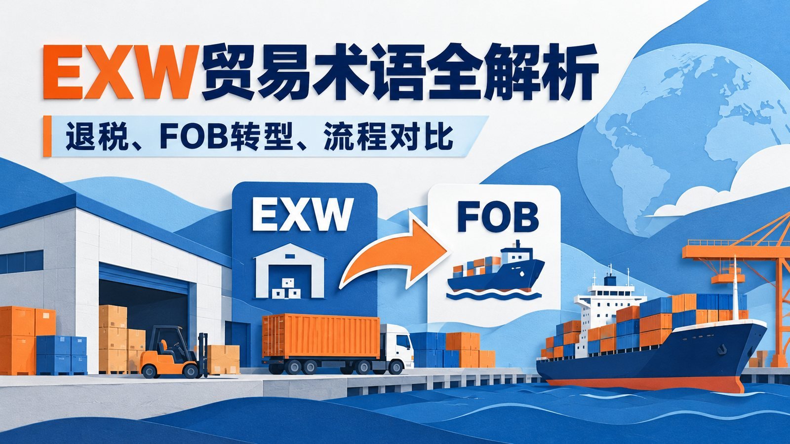 EXW贸易术语全解析：责任划分、退税与FOB对比