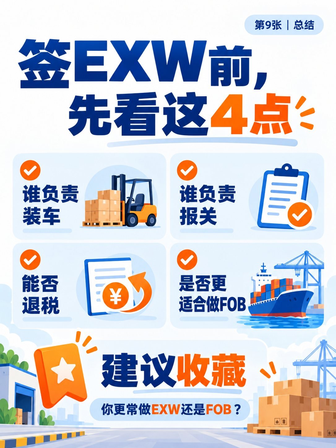 EXW工厂交货怎么做？9张图看懂责任、退税与流程：签EXW前必看4点