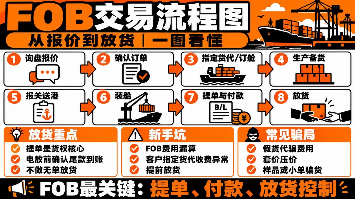 FOB交易全流程：报价、提单、付款与放货风险配图1