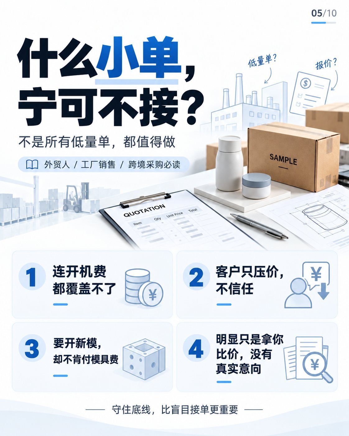 MOQ与打样怎么谈?10张图看懂起订量和样品费:什么小单宁可不接
